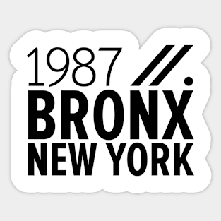 Bronx NY Birth Year Collection - Represent Your Roots 1987 in Style Sticker